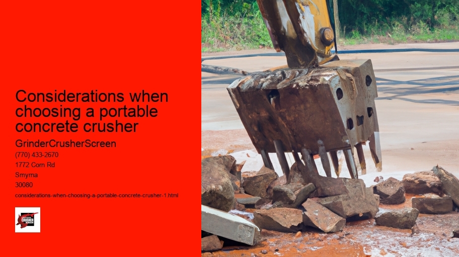 Considerations when choosing a portable concrete crusher
